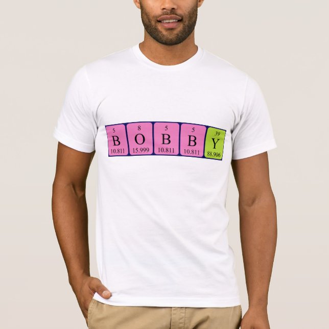 Bobby Periodiska skjortan bord namn T-shirt (Framsida)