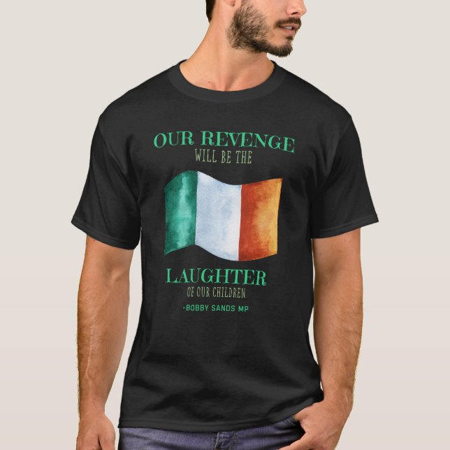 Bobby Sands Irish Freedom Quote Tee Retro T-Shirt (Framsida)