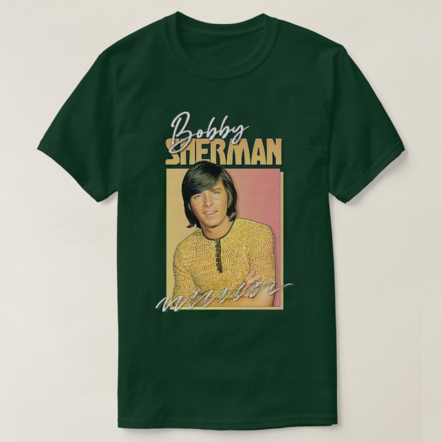 Bobby Sherman Retro 1970-talet Aesthetic Fläkt Des T Shirt (Design framsida)