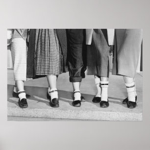 Bobby Socks, 1953. Vintage foto Poster