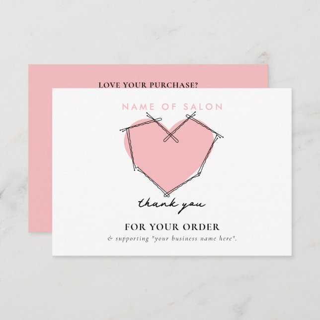 Bobby Stift Logotyp Hair Stylist Rosa Tack (Fram/baksida)