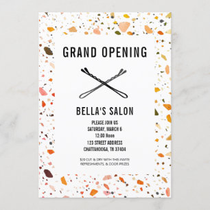Bobby Stift Terrazzo Salon Open Inbjudningar