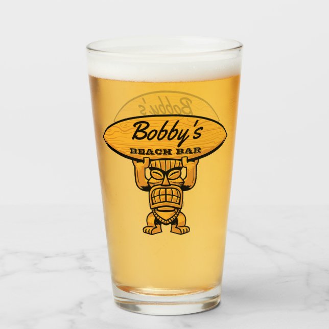 Bobby's Beach Pub Glass Glaskopp (Framsida fylld)