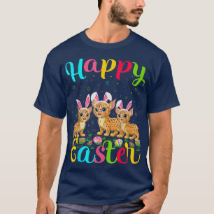 Bobcat Älskare Funny Påskägg Bunny Bobcat Lycklig T Shirt