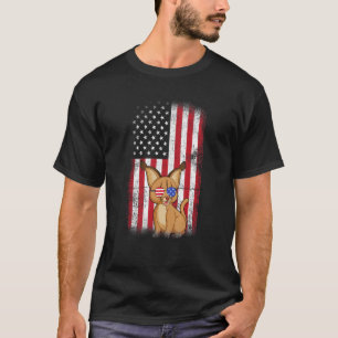 Bobcat American Flagga Boys Girls Manar Women Fjär T Shirt