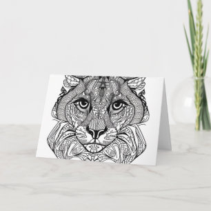 Bobcat Ansikte Anteckningskort
