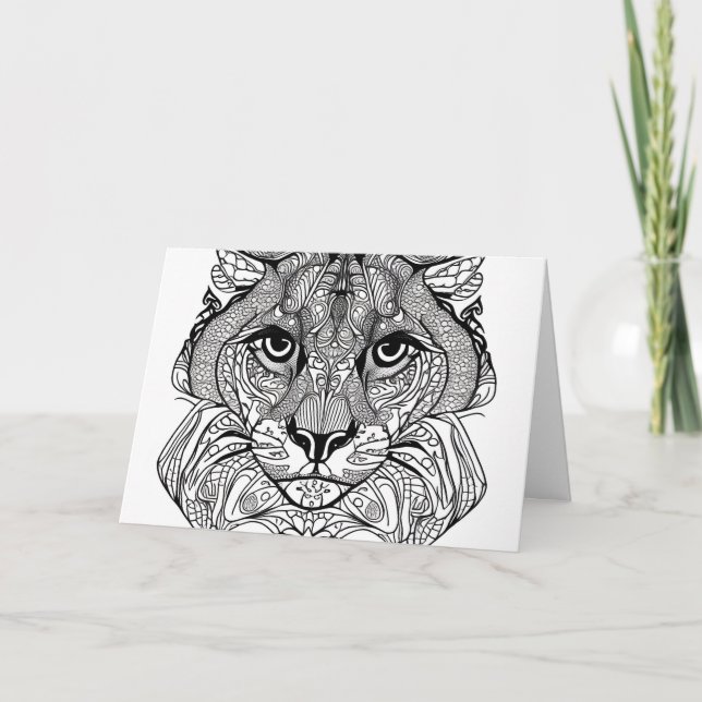 Bobcat Ansikte Anteckningskort (Framsida)