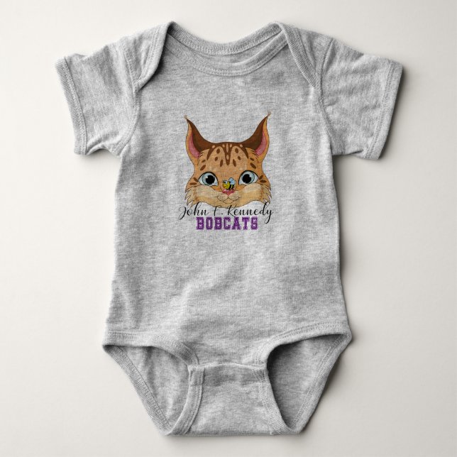 Bobcat babydräkt t shirt (Framsida)