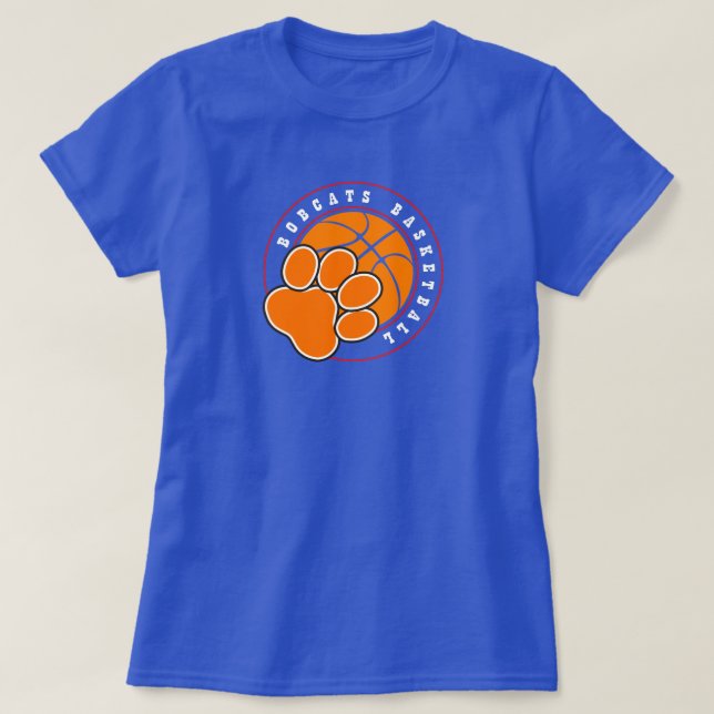 Bobcat Basketball - Proud Team Apparel och present T Shirt (Design framsida)