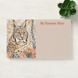 Bobcat Cat Boho My Pawsome Personal Post-it Block