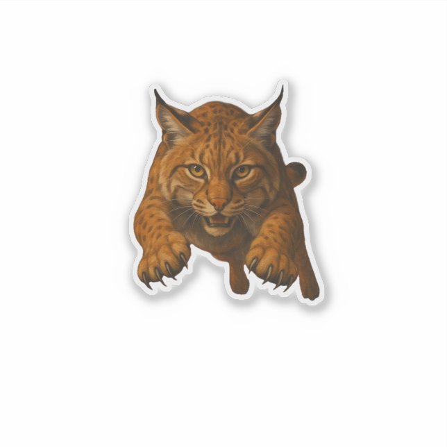 Bobcat Cut-out Sticker Klistermärken (Framsida)
