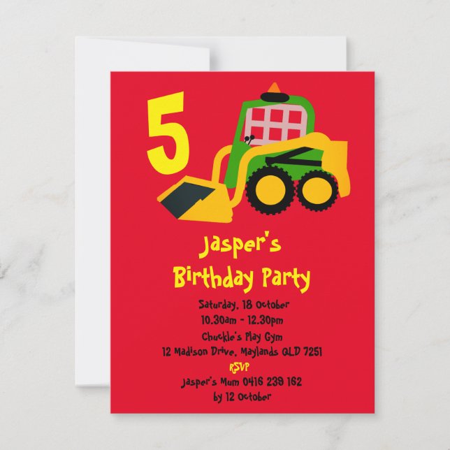 Bobcat Excavator Inbjudningar (Framsida)