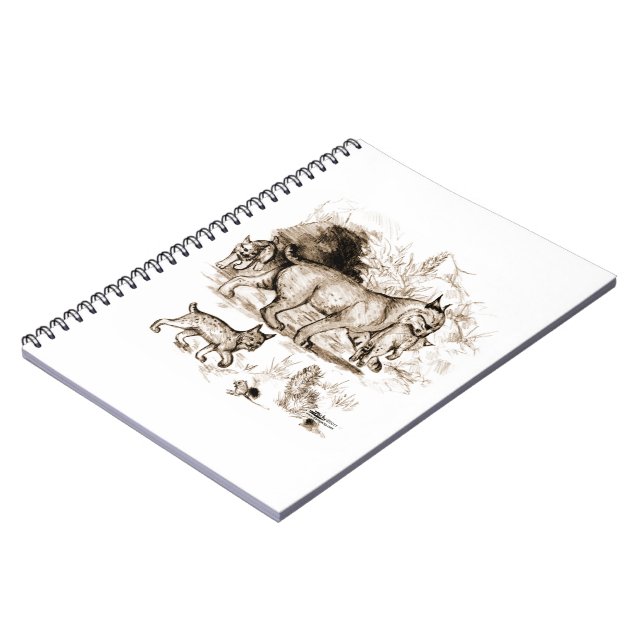 Bobcat Family Anteckningsbok (Vänstra Sidan)