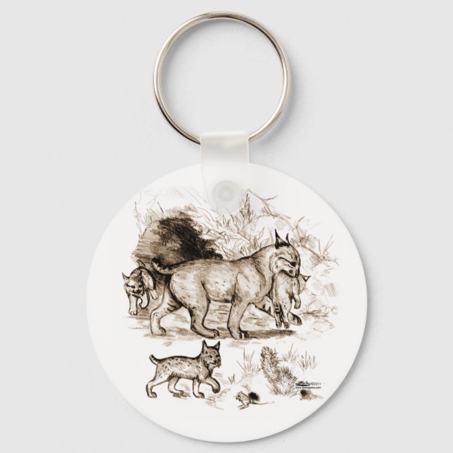 Bobcat Family Nyckelring (Framsida)