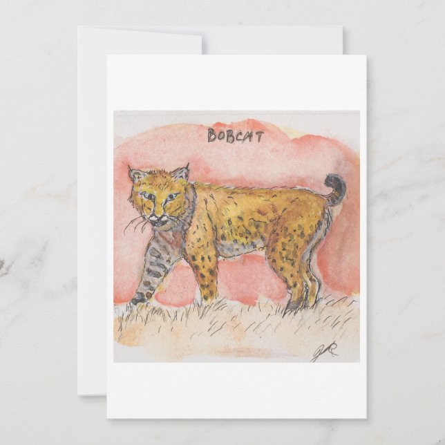 Bobcat Greeting Card Julkort (Framsida)
