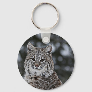 Bobcat i snön nyckelring