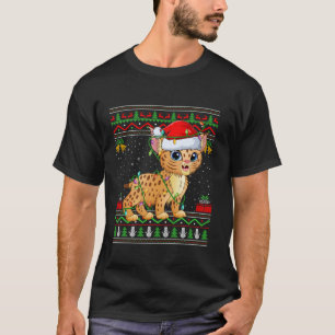 Bobcat jul Ljus Santa Ugly Sweater Julafton T Shirt