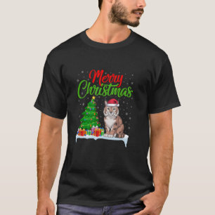 Bobcat Julgran Ljus Funny Julafton Bobcat Lov T Shirt