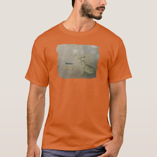 Bobcat Marion Iowa T Shirt (Framsida)