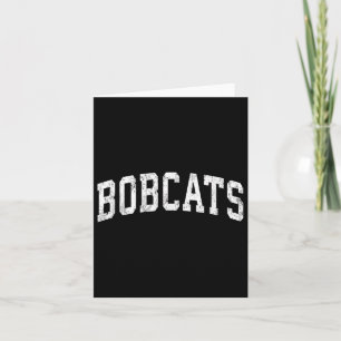Bobcat Mascot Vintage Athletic Sports Namn Design Kort