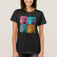 Bobcat Pop Illustration Colorful Animal Women Mana