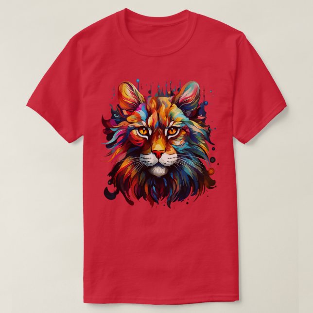 Bobcat Rainbow T Shirt (Design framsida)