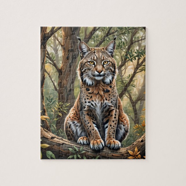 Bobcat Realism Jigszle Puzzle Pussel (Vertikal)