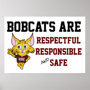 Bobcat School Regler Responsible Säker Poster