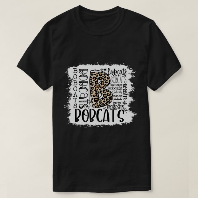 Bobcat School Sportfantast Team Spirit Mascot Gift T Shirt (Design framsida)