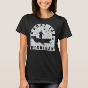 Bobcat Sjö Fishing Michigan T Shirt