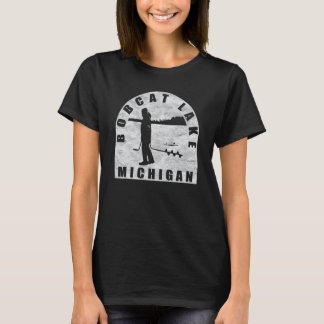 Bobcat Sjö Ice Fishing Michigan T Shirt