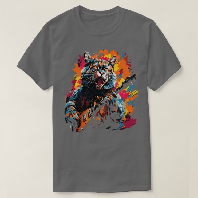 Bobcat Spela Guitar T Shirt (Design framsida)