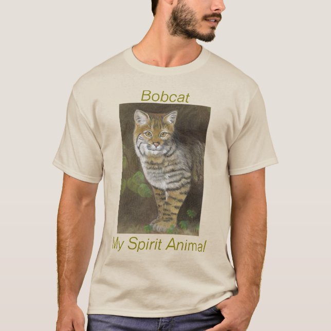 Bobcat Spirit Animal T Shirt (Framsida)