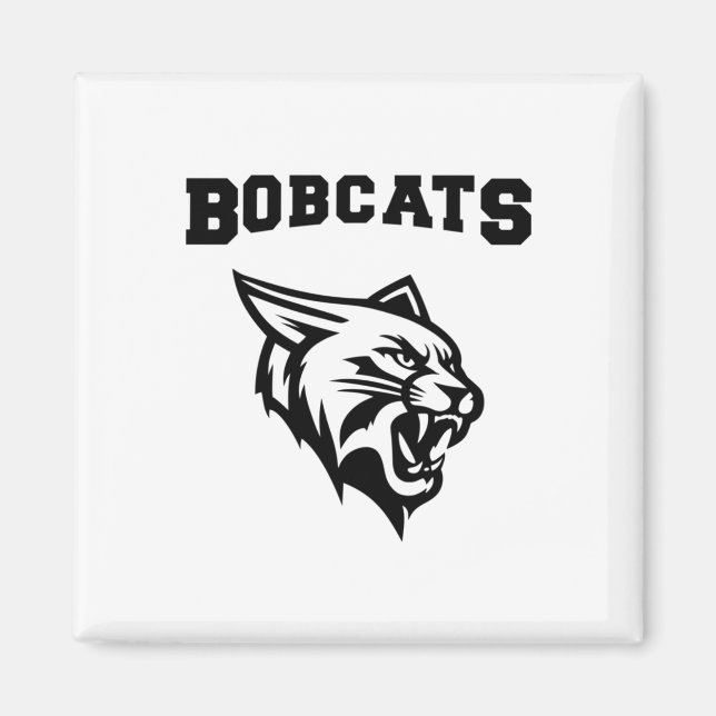 Bobcat-sport med Mascot-etikett Magnet (Framsidan)