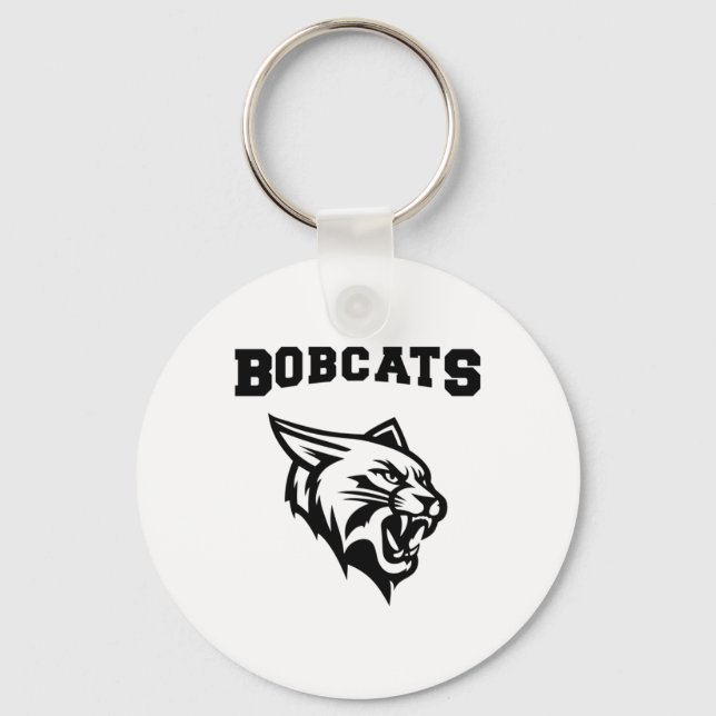 Bobcat-sport med Mascot-etikett Nyckelring (Framsida)
