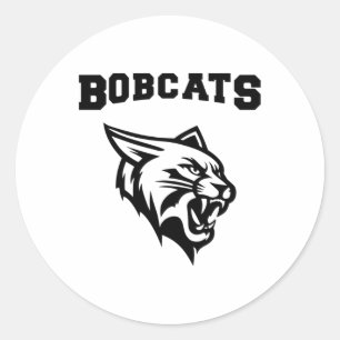 Bobcat-sport med Mascot-etikett Runt Klistermärke