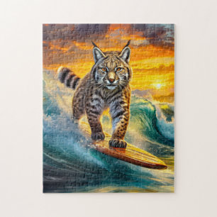 Bobcat Surfing Alaska Design by Rik AMeN Gill Pussel