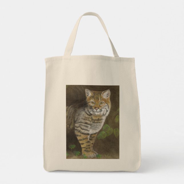 Bobcat Tote Bag Tygkasse (Baksida)