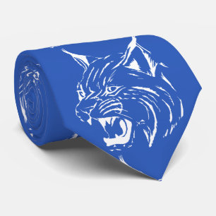 Bobcat Vild katt Team Mascot White på alla Färg Slips
