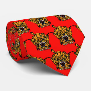 Bobcat Wildcat Team Mascot Football Baseball Tie Slips