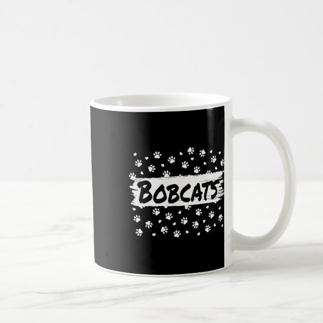 Bobcats Maskot Skolanda Män Kvinnor Leopard Foo Kaffemugg (Höger)