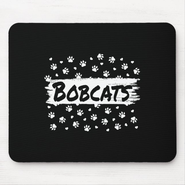 Bobcats Maskot Skolanda Män Kvinnor Leopard Foo Musmatta (Framsidan)
