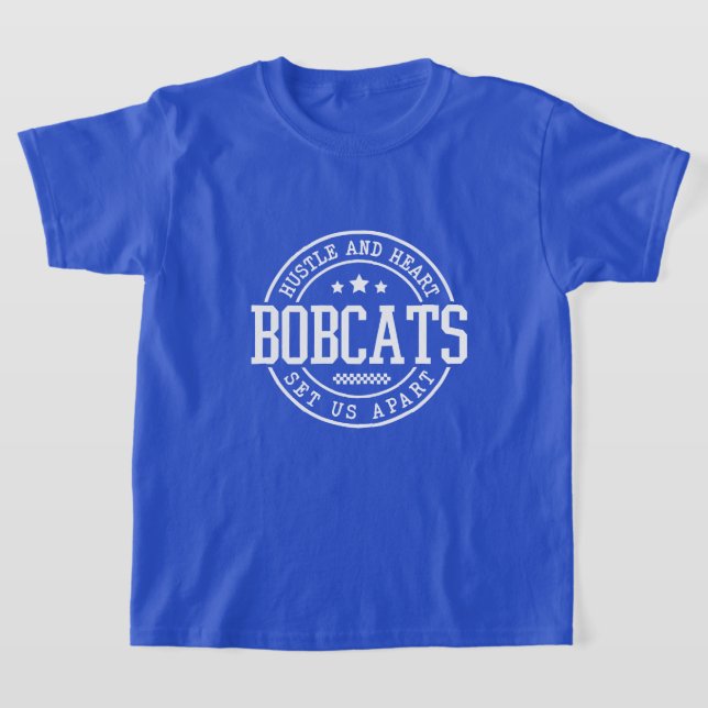 Bobcats Rörelse och Hjärta T Shirt (Laydown)