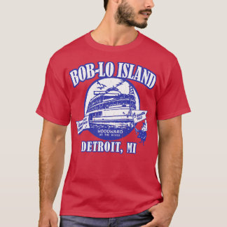 Boblo Island MI-vintage, nödlidande utseende T Shirt