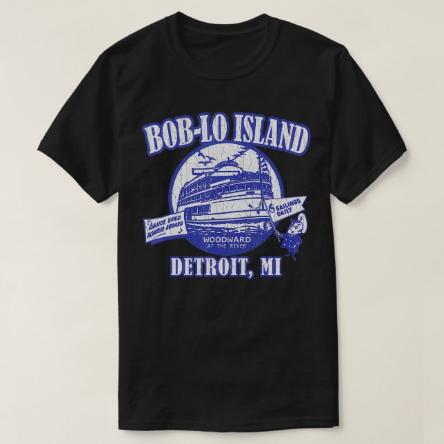 Boblo Island-vintagen ser ut Michigan T Shirt (Design framsida)