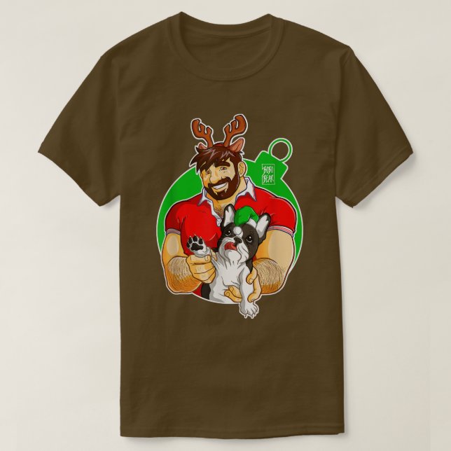 Bobo Bear - Adam Likes Frenchies - jul T Shirt (Design framsida)