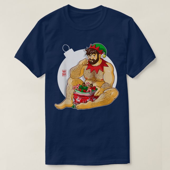 Bobo Bear - Adam Likes Santas-presenter - jul T Shirt (Design framsida)