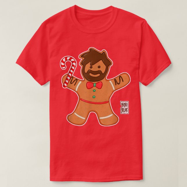 Bobo Bear - Gingerbread Bear - Christmas  T Shirt (Design framsida)