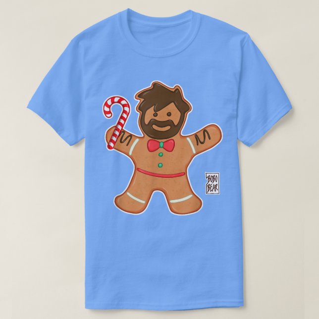 Bobo Bear - Gingerbröd Bear - Jul T Shirt (Design framsida)