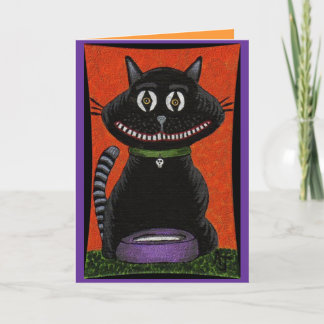 BOBO den SVART KATTEN & SKALLEN FÖRSER MED KRAGE - Kort